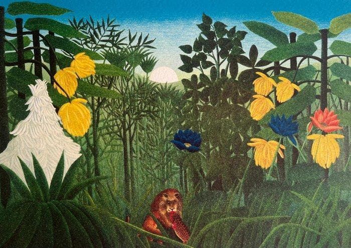 Henri Rousseau - Le repas du lion, Antiquités & Art, Antiquités | Autres Antiquités