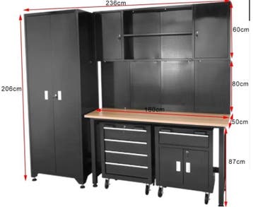Gereedschapskast wand Eversteel 236x50x206cm (Diverse), Ophalen of Verzenden, Nieuw