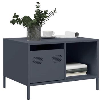 vidaXL Salontafel 68,5x50x43,5 cm koudgewalst staal, Verzenden, Nieuw