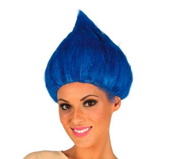 Dwerg Pruik Blauw, Verzenden, Nieuw