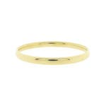 Gouden gladde slavenarmband; Maat M, Ophalen of Verzenden, Gebruikt, Overige kleuren, Goud