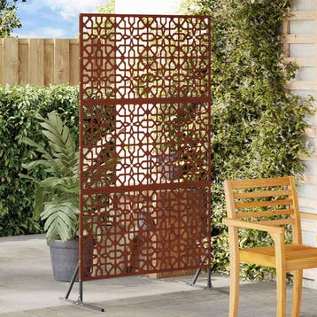 vidaXL Privacyscherm 100 x 50 x 180 cm weervast staal, Verzenden
