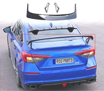 AILERON SPOILER HONDA CIVIC SEDAN 23- LOOK TYPE R NOIR BRILL, Auto-onderdelen, Verzenden, Nieuw