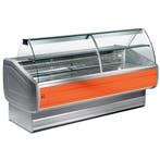 Gekoelde vitrinetoonbank met gebogen ruiten, met reserve, Verzenden, Nieuw in verpakking, Koelen en Vriezen