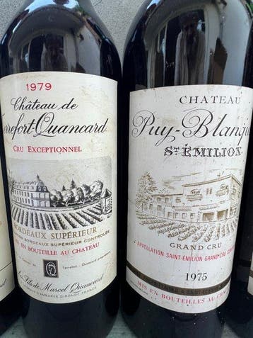 1978 , 1975 x 2 Chateau Puy-Blanquet 1967, 1969 & 1979, Nieuw