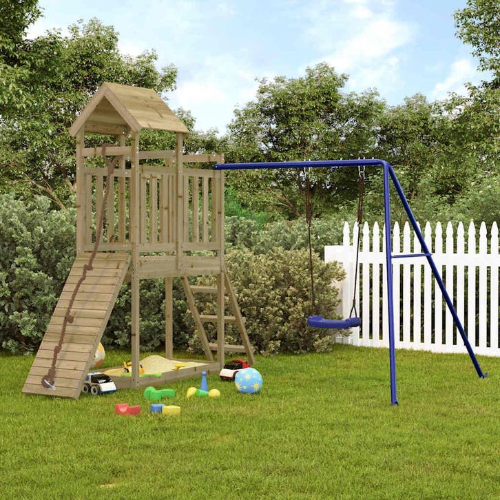 vidaXL Speelhuis geïmpregneerd grenenhout, Kinderen en Baby's, Speelgoed | Buiten | Speeltoestellen, Nieuw, Verzenden