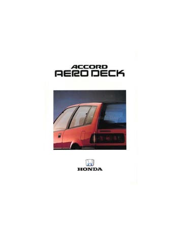 1987 HONDA ACCORD AERO DECK BROCHURE ENGELS, Nieuw