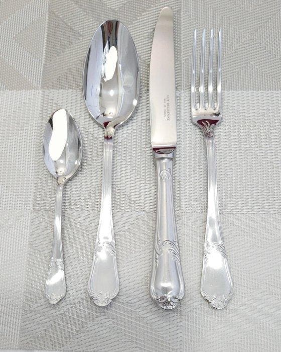 Guy Degrenne - Bestekset (143) - Lodewijk XV - Inox 18-10, Antiquités & Art, Antiquités | Meubles | Tables
