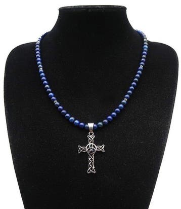 Lapis lazuli - La Garde dAvalon - Keltisch Kruis -