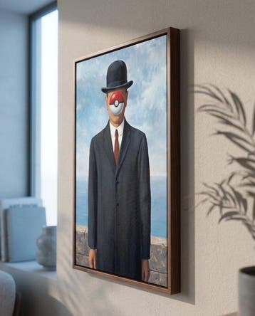 MEDSAN - Le Fils de lhomme à la Pokéball - René Magritte