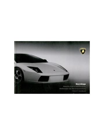 2002 LAMBORGHINI MURCIELAGO INSTRUCTIEBOEKJE IT - DE - GB, Ophalen of Verzenden