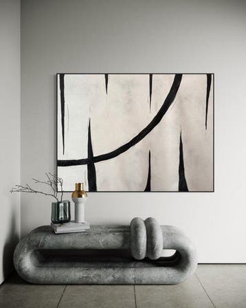 Timo Wedell - Black and White Harmony - XXL - Abstract Klein