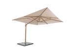 4 Seasons Outdoor Hacienda parasol 300 x 400 cm zand, wood, Tuin en Terras, Nieuw