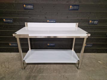 Werktafel | Maxima | bodemschap | spatrand | RVS | 160 cm |