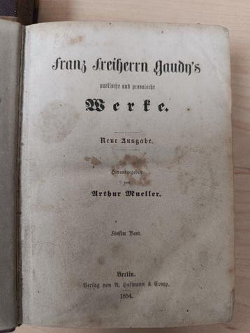 Franz Freiherr von Gaudy - Werke - 1853-1854