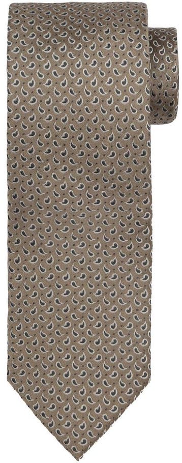 Suitable Stropdas Zijde Paisley Beige maat  Heren, Kleding | Heren, Stropdassen, Verzenden, Nieuw, Beige, Suitable
