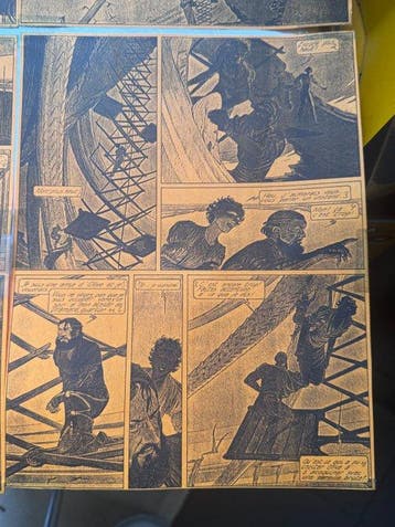 Schuiten - Les Terres creuses - 4 Epreuves dimprimerie, Nieuw