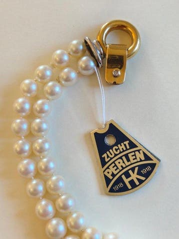 Collier de perles - 18 carats Or blanc, Or jaune Perle, Bijoux, Sacs & Beauté