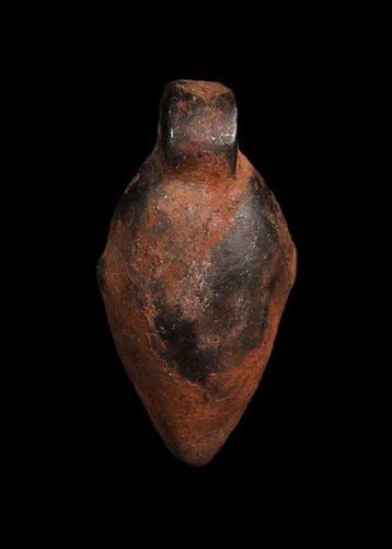Oude Egypte, late periode Black Hardstone Hartamulet (Zonder