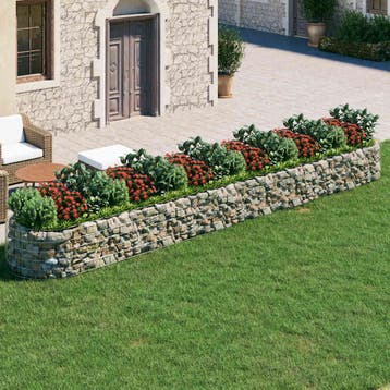 vidaXL Gabion plantenbak verhoogd 600x100x50 cm, Verzenden