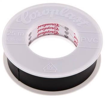 Elektrische Isolatietape Vde-Getest 25mm/25m Zwart, Verzenden, Nieuw