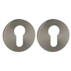 Set van twee pc-plaatjes ø52x6mm Permafix PVD antraciet, Nieuw
