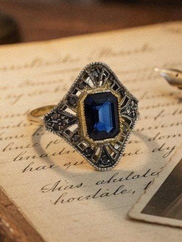 Sans prix de réserve - Bague - 9 carats Argent, Or jaune, Bijoux, Sacs & Beauté, Bagues
