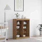 vidaXL LED Dressoir Artisan Eiken 41 x 37 x 100 cm Bewerkt, Verzenden