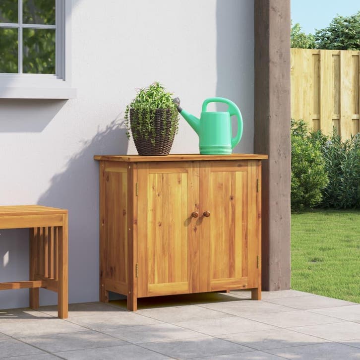 vidaXL Tuinkast 75x33x107 cm massief acaciahout, Huis en Inrichting, Kasten | Overige, Nieuw, Verzenden