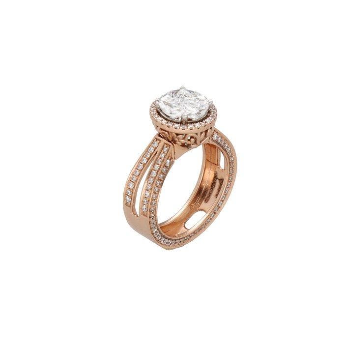 Hanger - 14 karaat Roségoud - 1.56ct. tw. Diamant, Handtassen en Accessoires, Antieke sieraden