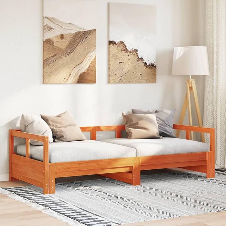 vidaXL Slaapbank zonder matras 80x200 cm massief grenenhout, Huis en Inrichting, Slaapkamer | Bedden, Nieuw, Verzenden