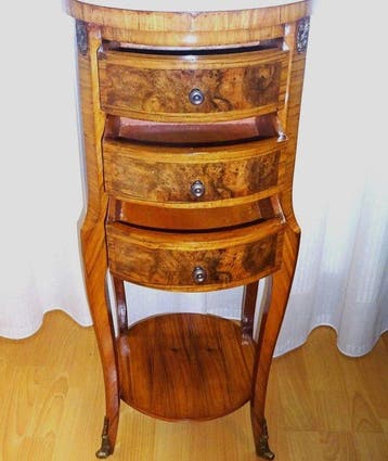Commode - Ronce de noyer, Fineer, Laiton