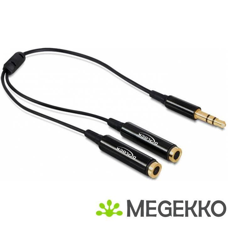 DeLOCK 65356 audio splitter, male jack 3,5mm naar 2x female, Computers en Software, Overige Computers en Software, Nieuw, Verzenden