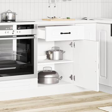 vidaXL Onderkast Kalmar bewerkt hout wit, Verzenden, Nieuw