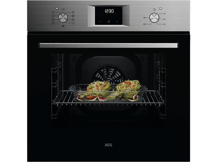 AEG -   Oven - Inhoud 65 L - Inox, Elektronische apparatuur, Ovens, Inbouw, Hete lucht, Nieuw, Oven met grill, 60 cm of meer, 60 cm of meer