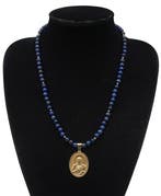 Lapis lazuli - De Troost van het Heilig Hart - Ketting van, Antiquités & Art