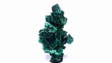 Malachite (pseudo: Azurite) sur quartz - Tazalaght,, Collections