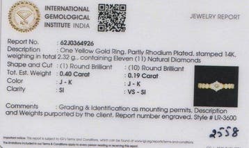Bague de fiançailles - 14 carats Or jaune - 0.59ct. tw.