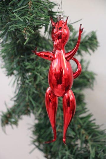 Glashütte Thüringen: Krampus (Duivel) - Boules de Noël -, Nieuw