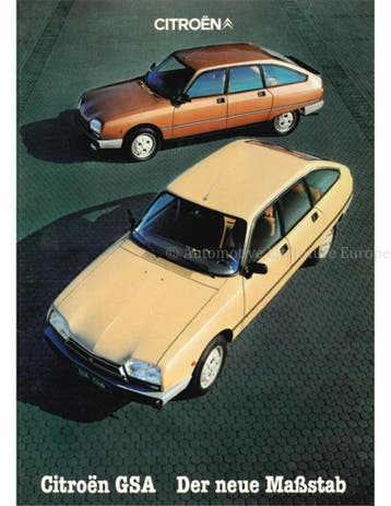 1980 CITROËN GSA BROCHURE DUITS, Nieuw