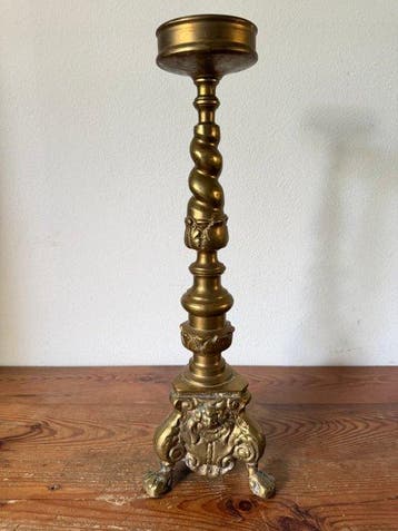 Kandelaar - Koper - Grote Kerkkandelaar - 52,5 cm - 4 kg