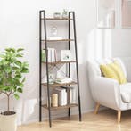 vidaXL Ladderrek met 5 schappen 56x35x174 cm donkerbruin en, Verzenden, Nieuw