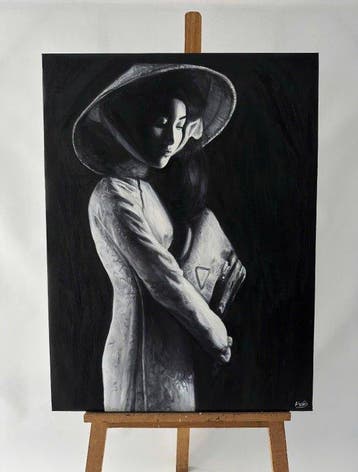 Nguyen Van Huan (1983) - La robe blanche 80 60 cm