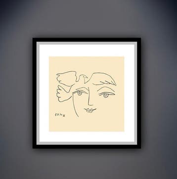 Pablo Picasso - “The Face of Peace XI, 1950”. Gedateerd in