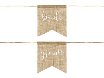Stoeldecoratie Bride Groom 2st, Verzenden