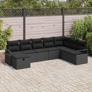 vidaXL Bankstel 6 st poly rattan, Verzenden, Nieuw