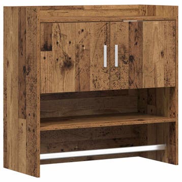 vidaXL Wandplank Muurmontage Oud hout 80 x 36 x 80 cm, Verzenden, Nieuw