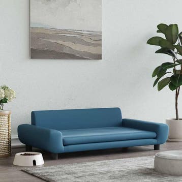 vidaXL Hondenmand 100x54x33 cm fluweel blauw, Verzenden, Nieuw