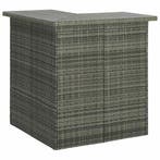 vidaXL Hoekbartafel 100x50x105 cm poly rattan grijs, Huis en Inrichting, Verzenden, Nieuw