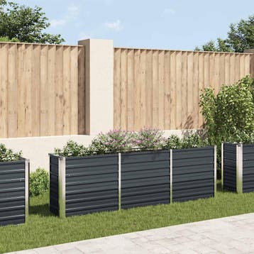 vidaXL Plantenbak verhoogd 240x40x77 cm gegalvaniseerd staal, Verzenden